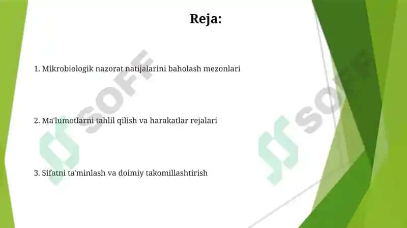 Mikrobiologik nazorat 2