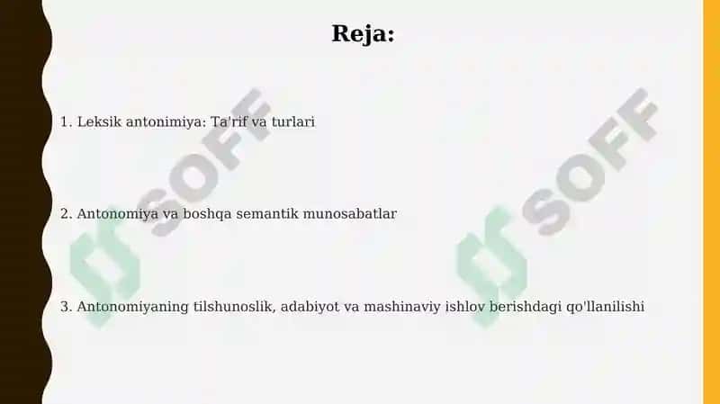 Leksik antonimiya: Ta'rif va turlari 2