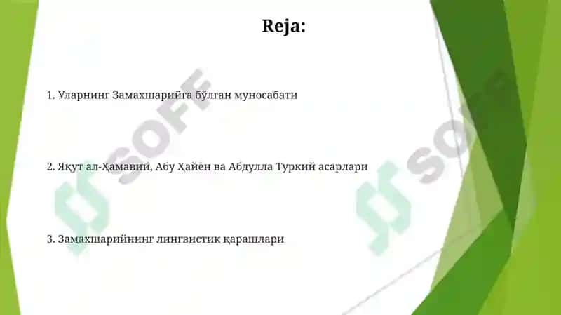 Mahmud Zamaxshariyning lingvistik qarashlari 2