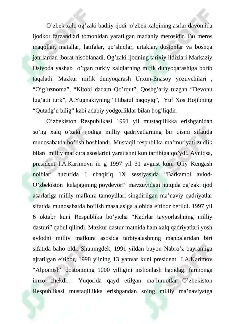 Xalq og'zaki badiiy ijodi 2