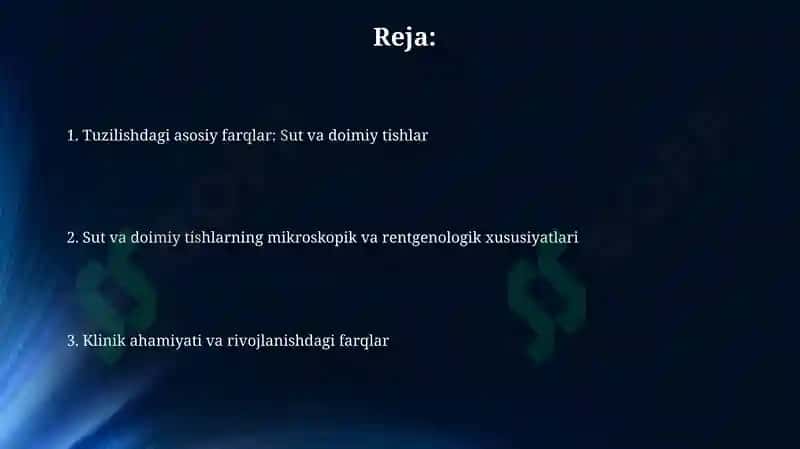 Sut va doimiy tishlar 2