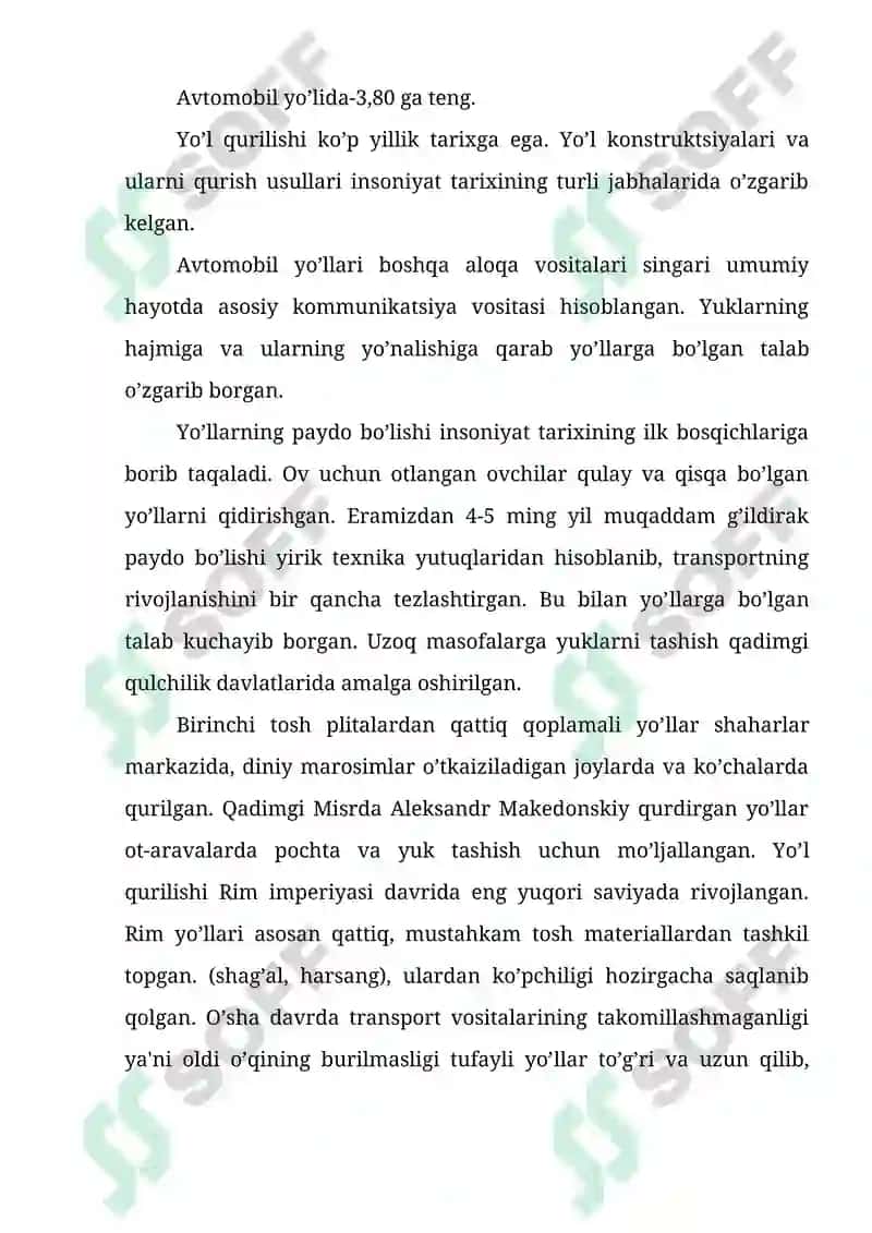 Avtomobil yo'llari tarixi va rivojlanishi 2