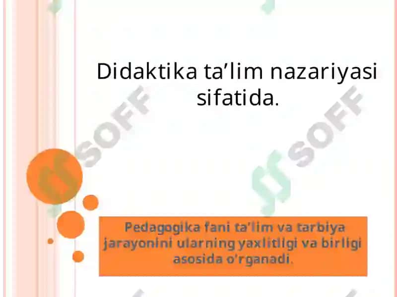 Didaktika ta’lim nazariyasi sifatida 2