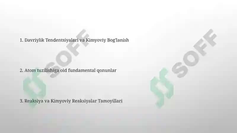 Anorganik kimyo fanining asosiy qonunlari 2