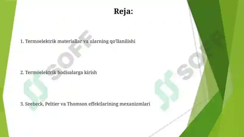 Termoelektrik hodisalar 2
