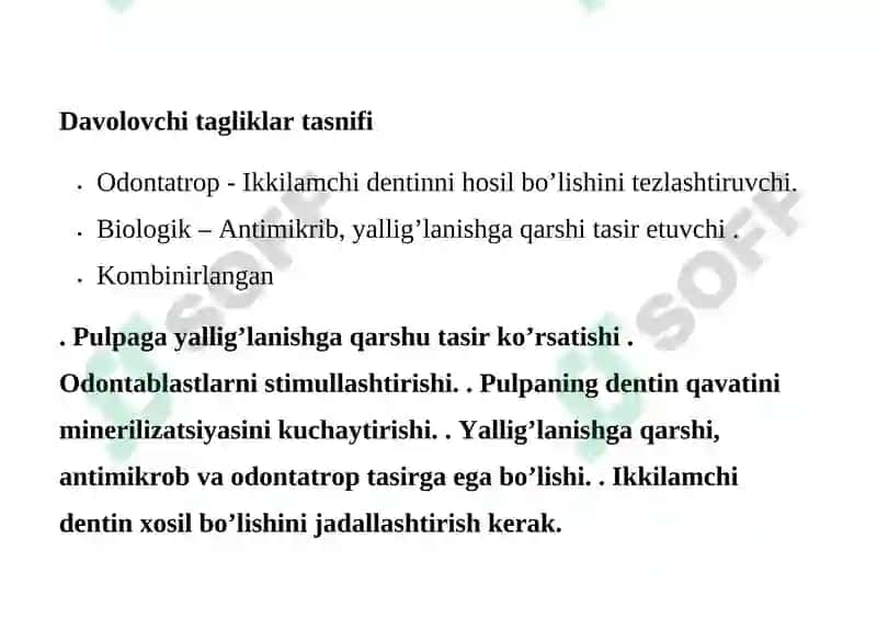 Davolovchi tagliklar 2