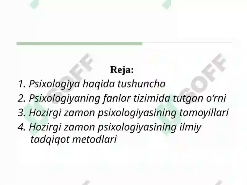Hozirgi zamon psixologiyasi 2