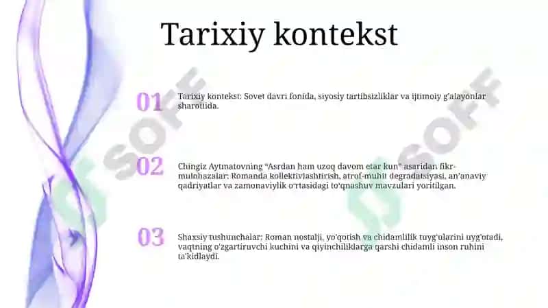 "Asrga Tatigulik Kun" AsaridanOlganTaassurotlarim 2