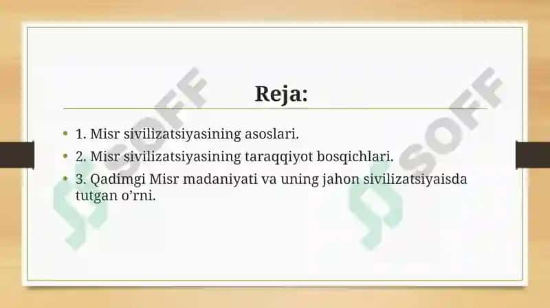 Qadimgi Misr sivilizatsiyasi 2