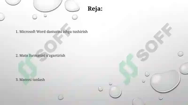 Microsoft Word dasturini ishga tushirish 2