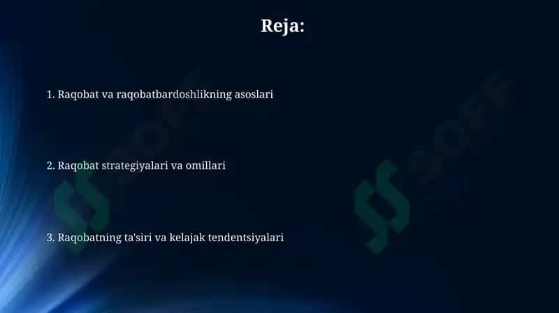 Raqobat va Raqobatbardoshlik 2