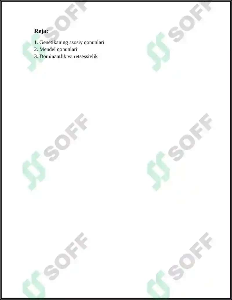 BELGILARNING IRSIYLANISH QONUNLARI 2