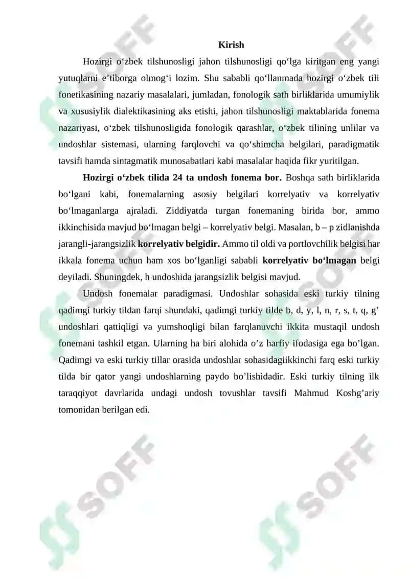 OʻZBEK TILSHUNOSLIGIDA UNDOSH FONEMALARNING OʻRGANILISHI 2