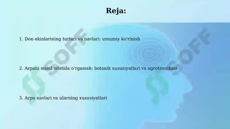 Don ekinlarining turlari va navlari 2