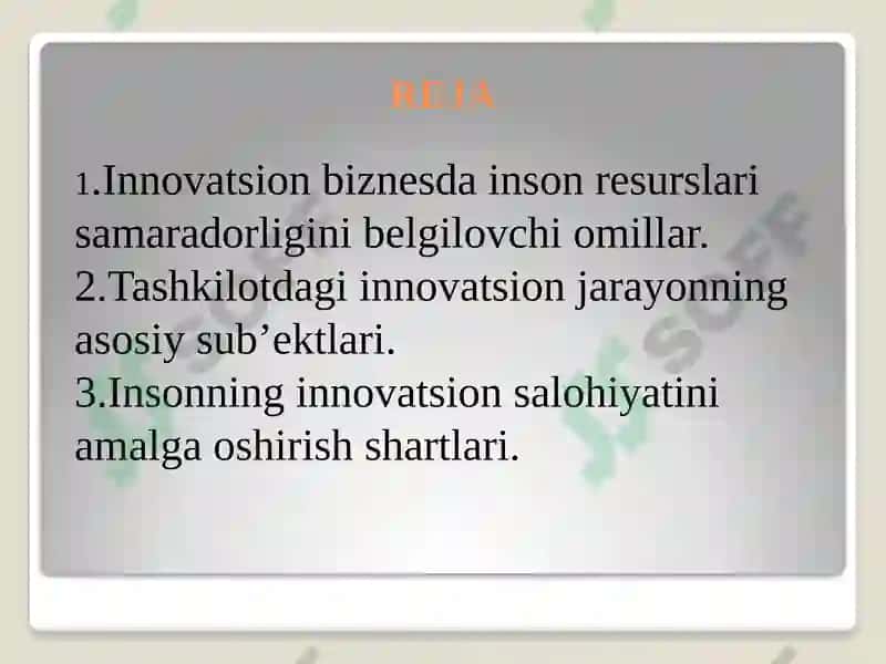 Innovatsion biznesda inson omili 2