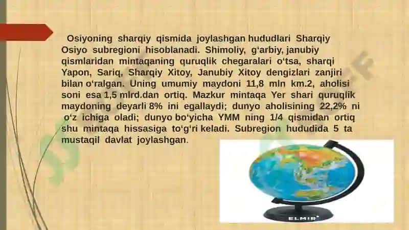Sharqiy Osiyo Subregioni 2