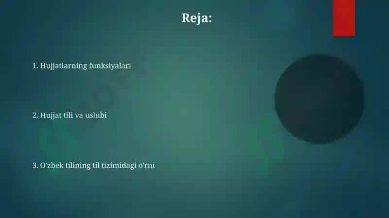 Hujjatlarning vazifasi 2