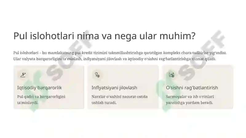 Pul islohotlari 2