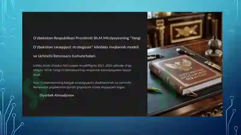 Yangi O‘zbekistonning taraqqiyot strategiyasi 2