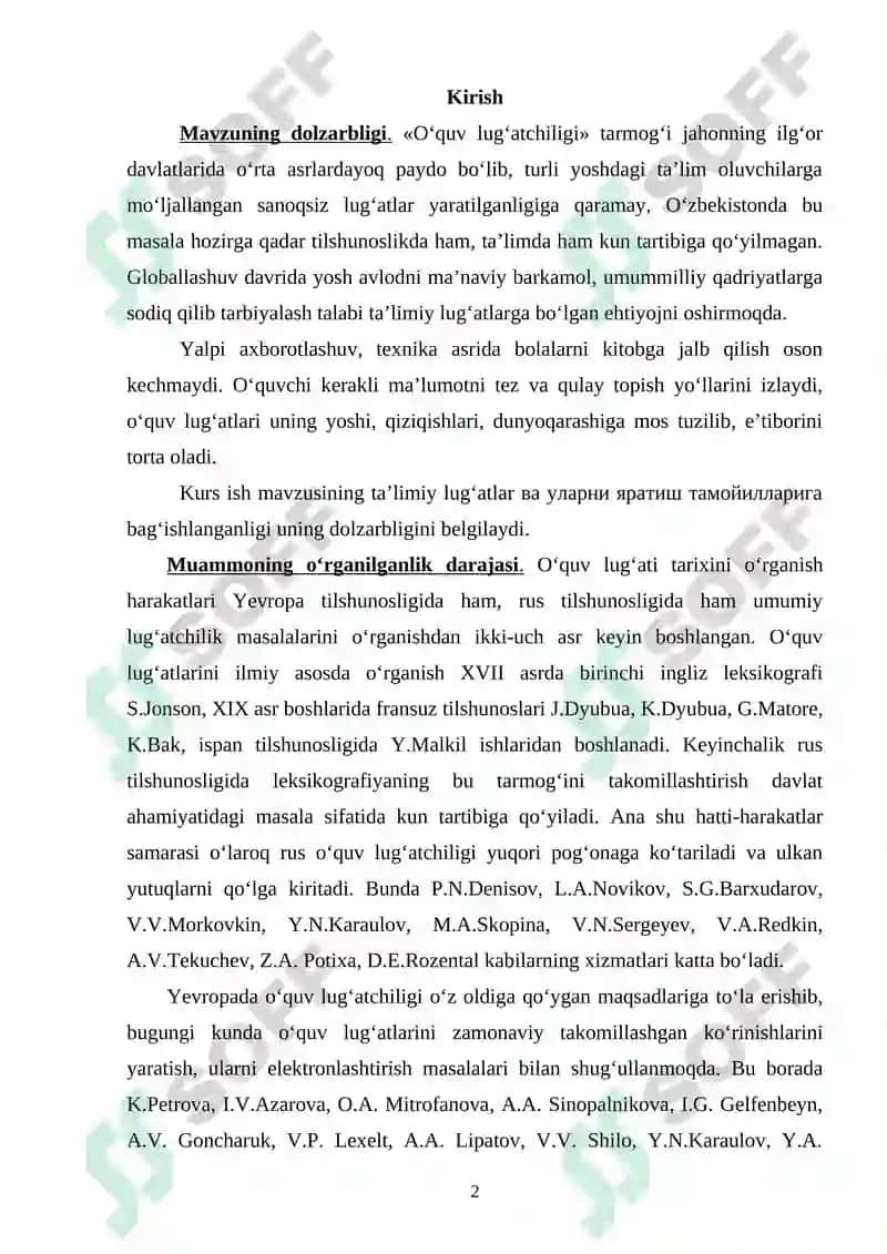 Lugʻat tuzish tamoyillari 2