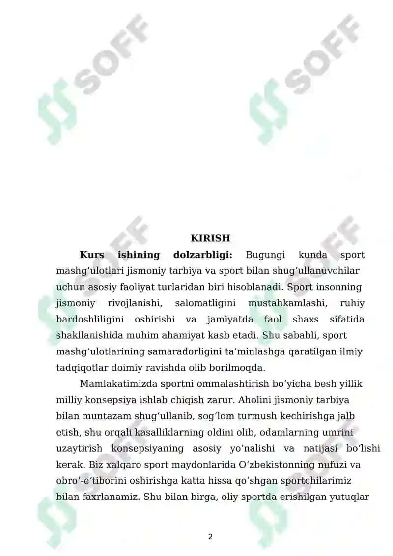 Sport mashgʻulotlarining vositalari 2