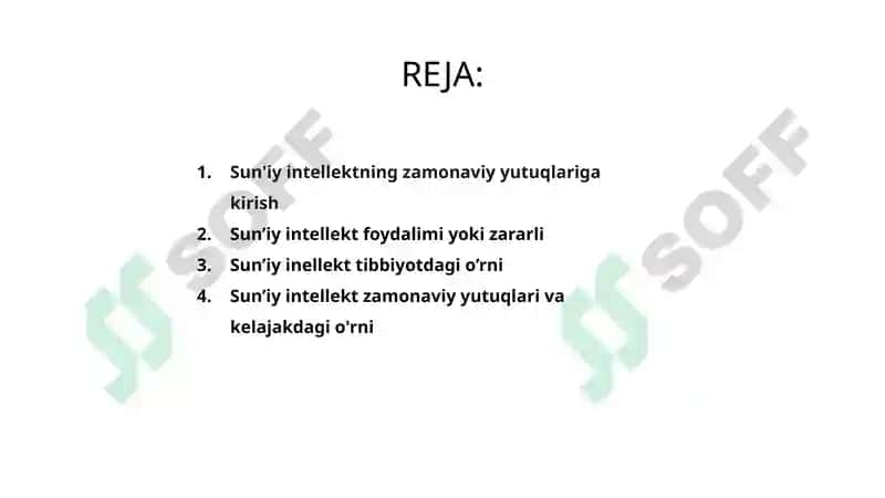 Suniy intellekt sohasidagi zamonaviy yutuqlar 2