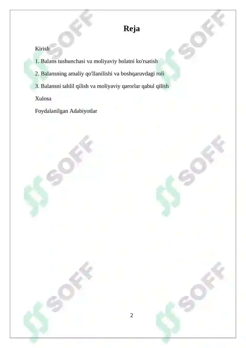 Buxgalteriya Balansi haqida 2