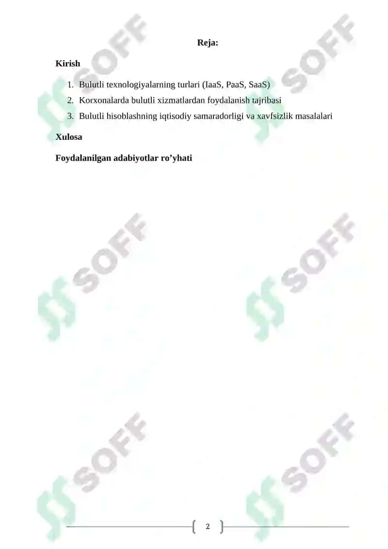 Bulutli hisoblash IT xarajatlarini kamaytirish usuli 2