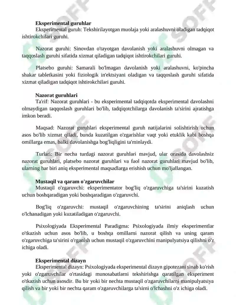Psixologiyada Eksperimental Paradigma 2