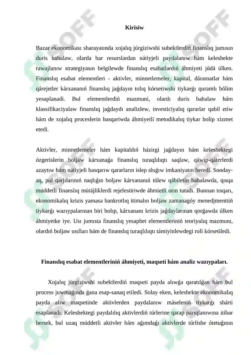 Finanslıq esabat elementleri 2