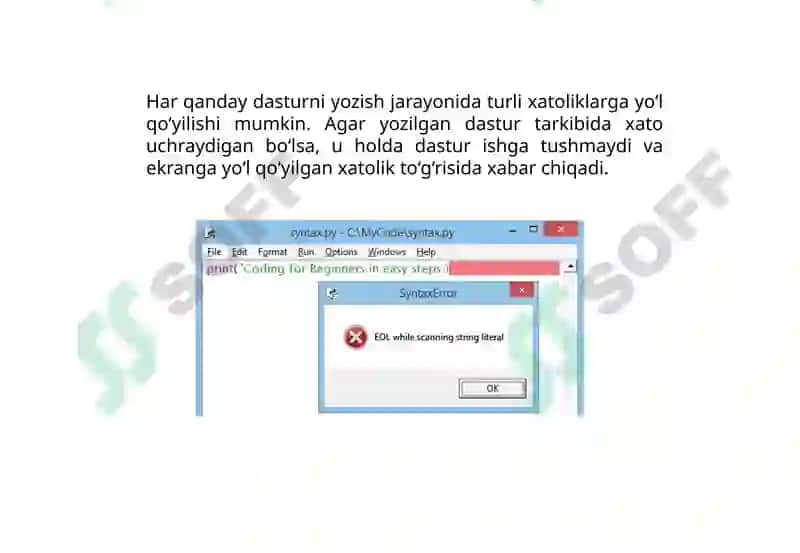 PYTHONDA XATOLIKLAR BILAN ISHLASH 2