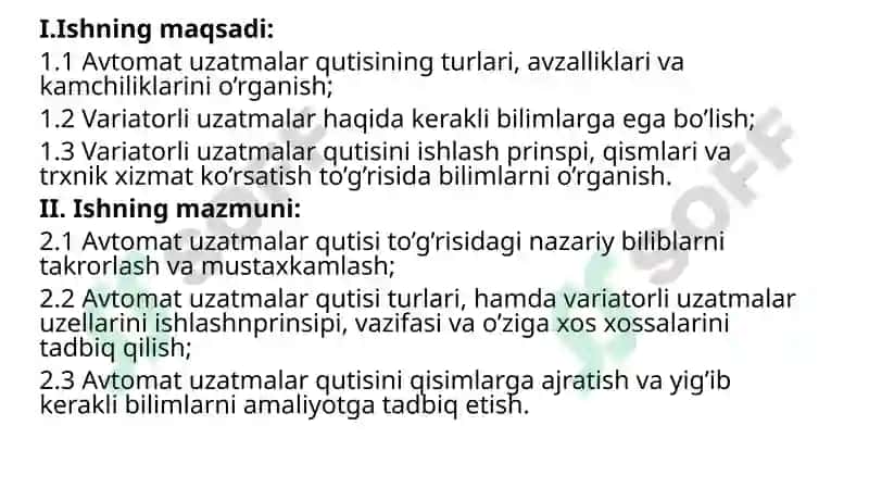 Variatorli uzatmalar qutisi 2