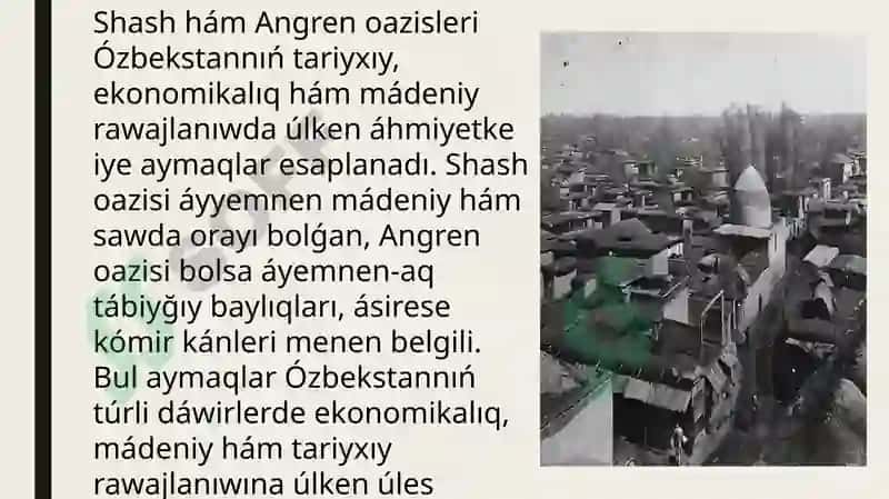Shash hám Angren oypatlığı qalaları 2