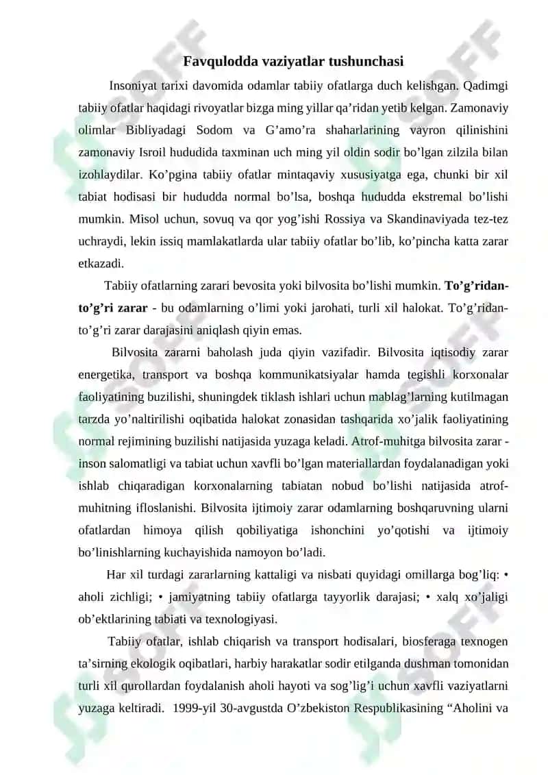 Favqulodda vaziyatlardan himoya qilish 2