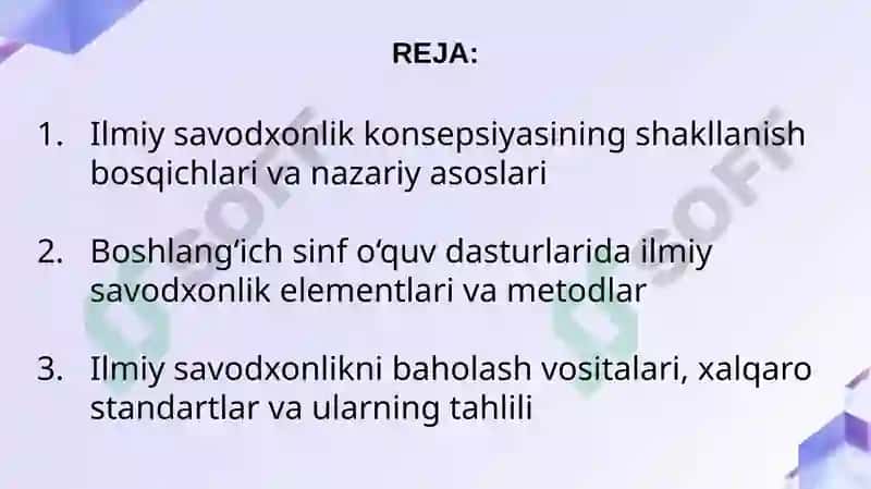 Ilmiy savodxonlik konsepsiyasi va uning ta’limdagi ahamiyati 2