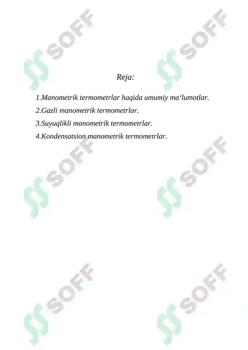 Manometrik termometrlar 2