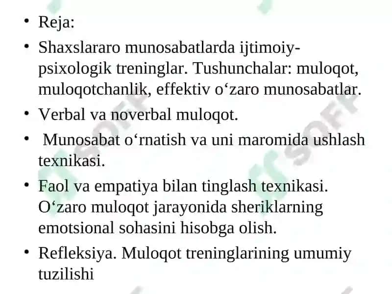Muloqot treninglari 2