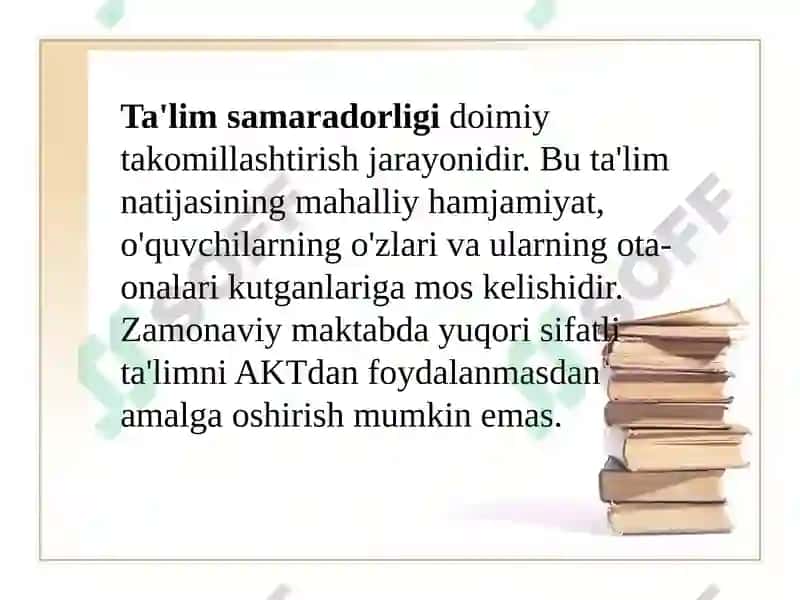 Ta’lim samardorligini oshirish xususiyatlari 2