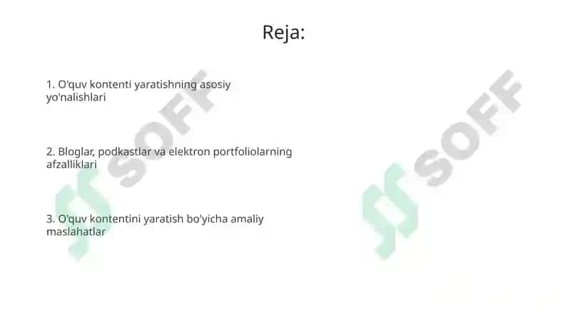 O'quv kontenti yaratish 2
