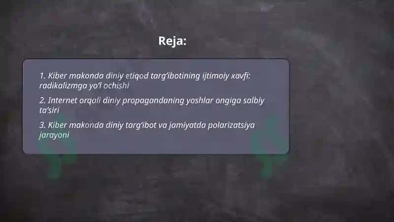 Kiber makonda diniy etiqod targʻibotining ijtimoiy xafi 2