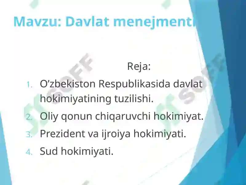 Davlat menejmenti 2