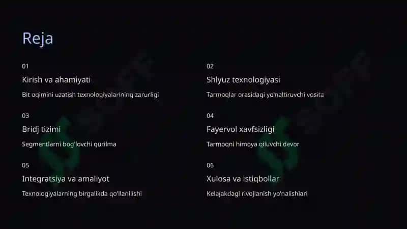Shlyuz, Bridj va Fayervol. Bit oqimini uzatish 2