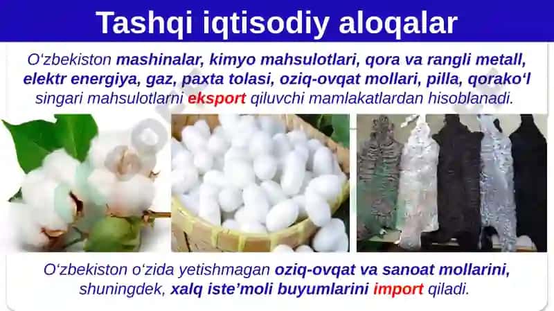 Tashqi iqtisodiy aloqalar 2