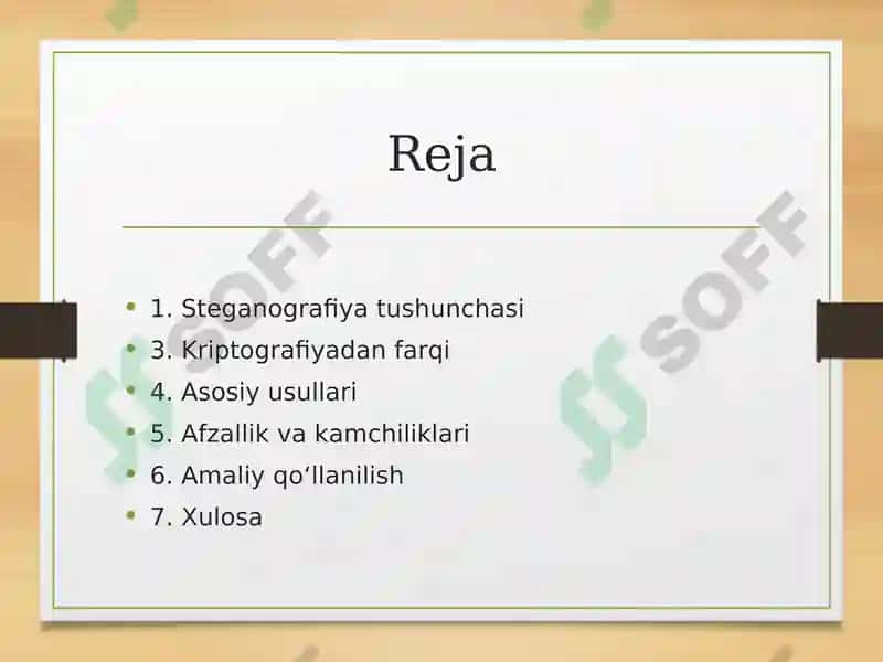 Axborotni Steganografik Himoyalash Usullari 2