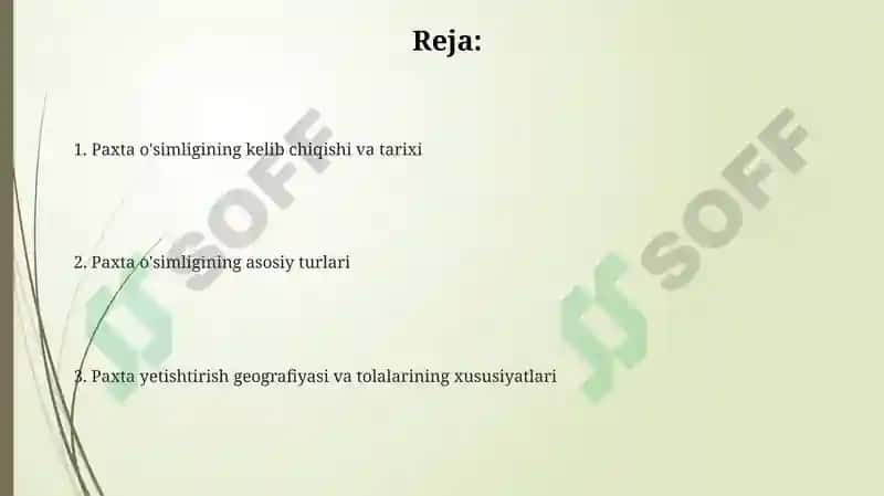 Paxta o'simligining kelib chiqishi va tarixi 2