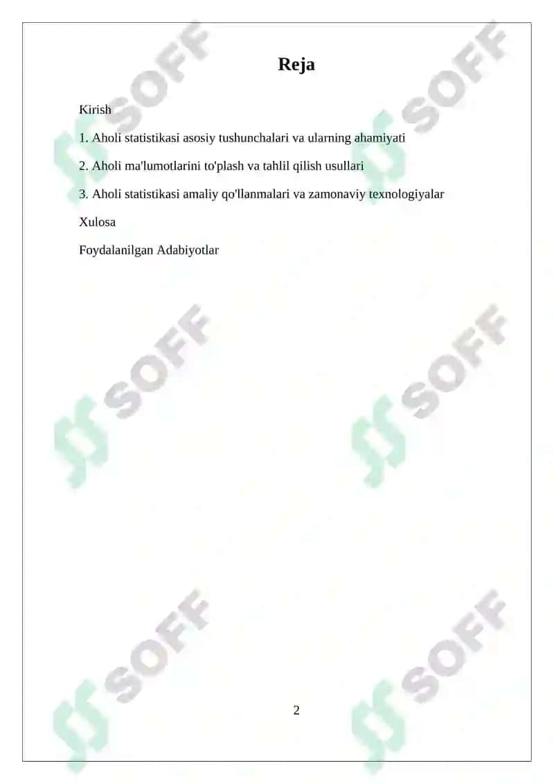 Aholi statistikasi 2