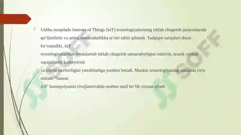 Internet of Things (IoT) texnologiyalari 2