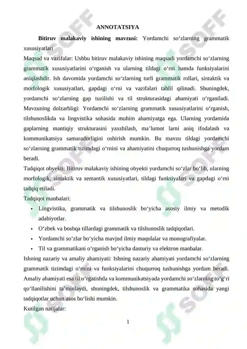 Yordamchi soʻzlarning grammatik xususiyatlari 2
