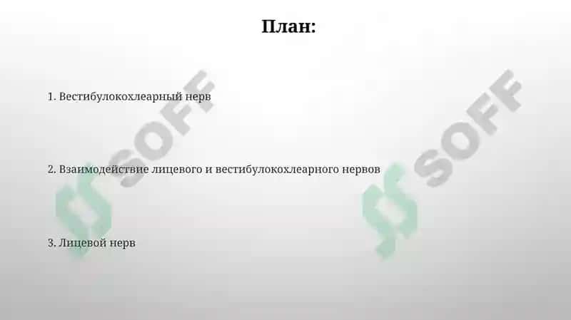 Лицевой и предверно-улитковый нервы 2