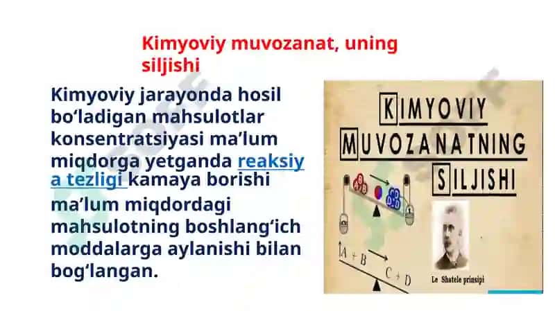 Le-Shatelye prinsipi va uning jarayonlardagi ahamiyati 2